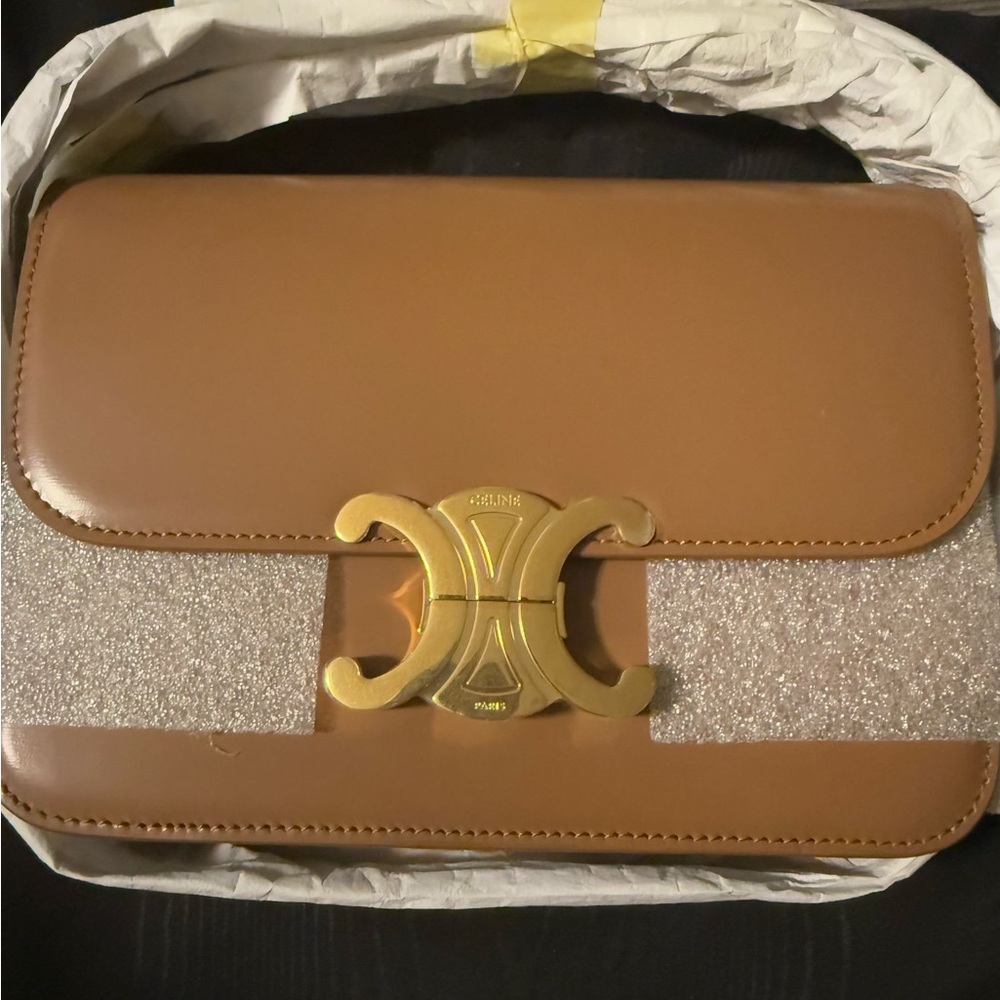 Brand New Celine Teen Triomphe in Bronze